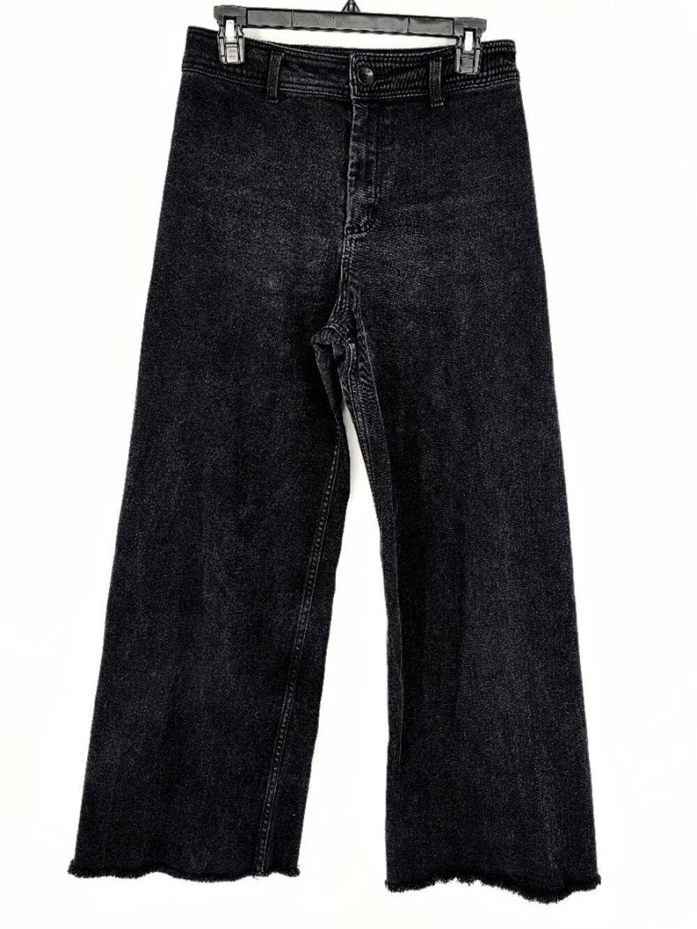 bohme Colette High Rise Wide Leg Jeans in Faded Black - Size M